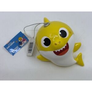 Baby Shark Yellow Plastic Ornament With Tags